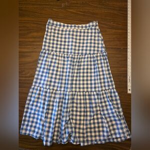 Size 10 GAP GINGHAM SKIRT IN BLUE & WHITE Sk002
